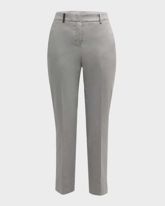 Cropped Straight-Leg Pants